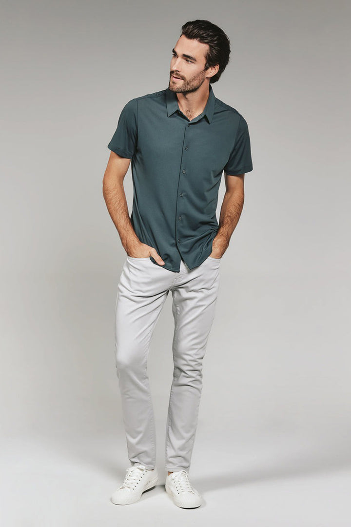 7DIAMONDS - Aldridge Short Sleeve Shirt in Petrol Navy