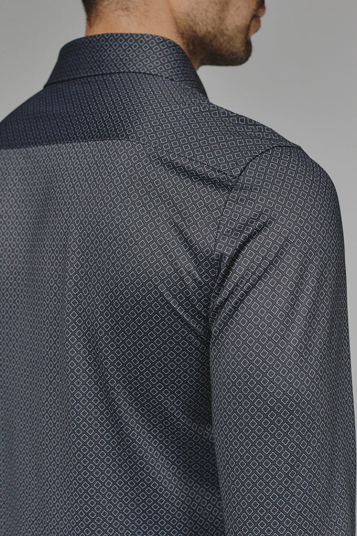 7DIAMONDS - Wilhem Long Sleeve Shirt in Black