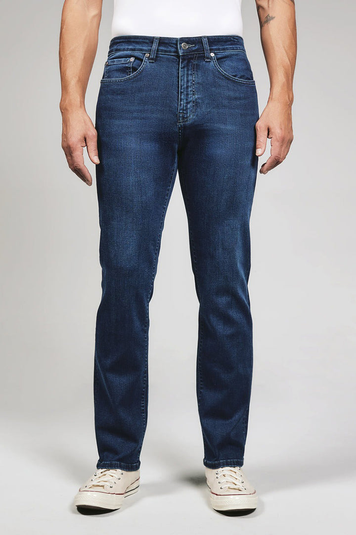 7DIAMONDS - Axel Athletic Fit Denim in Pacific Blue