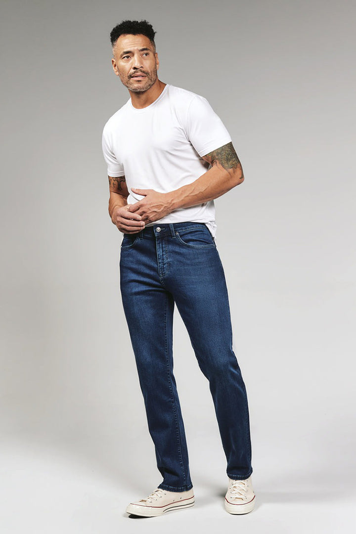 7DIAMONDS - Axel Athletic Fit Denim in Pacific Blue