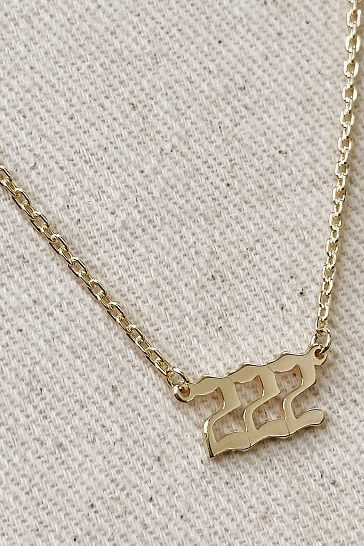 GoldFi - Angel Number Necklace 222 in Gold