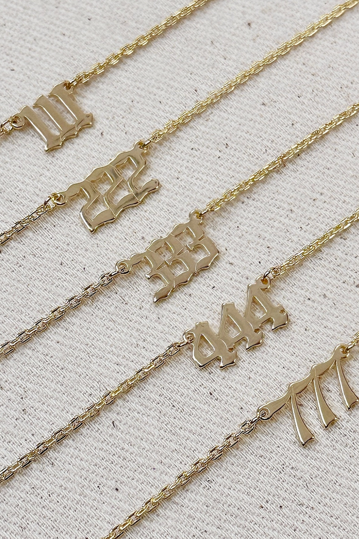 GoldFi - Angel Number Necklace 222 in Gold