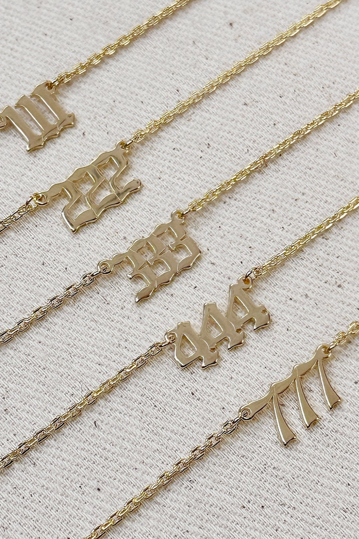 GoldFi - Angel Number Necklace 777 in Gold
