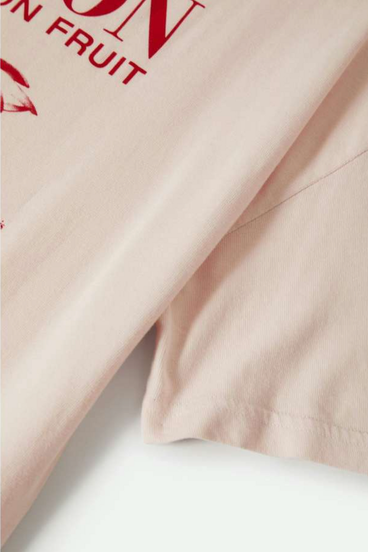Brixton - Dragon Fruit Oversized Boyfriend Tee in Pink Sorbet