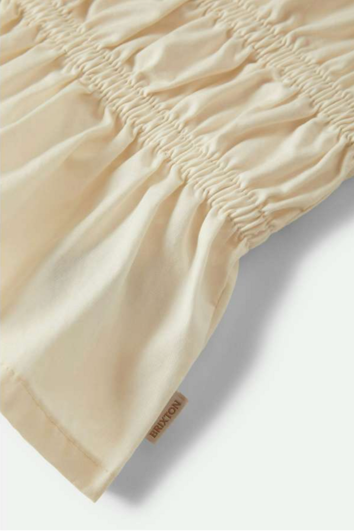 Brixton - Eden Smocked Top in Off White