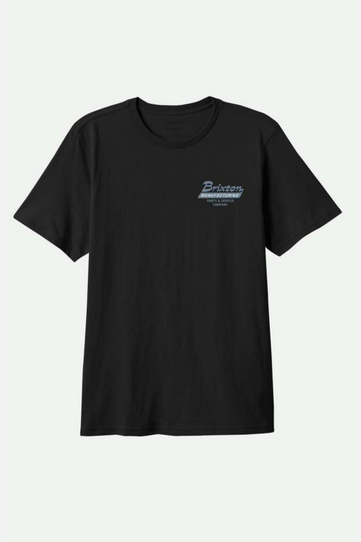 Brixton - Township Short Sleeve T-Shirt in Black / Grey Blue