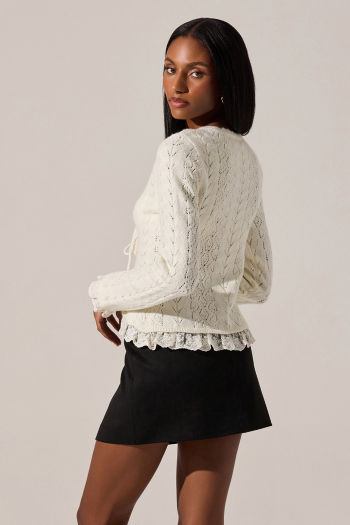 Astr - Lacey Top in Cream