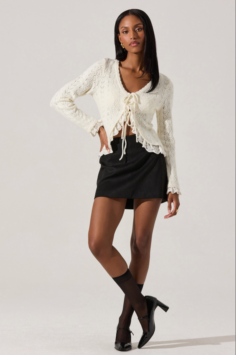 Astr - Lacey Top in Cream