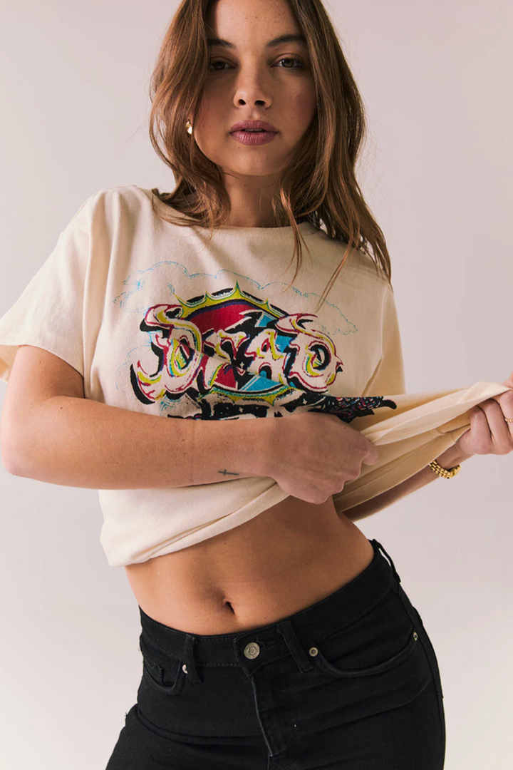 Chaser - The Grateful Dead Steal Your Face Tee in Whitecap Grey