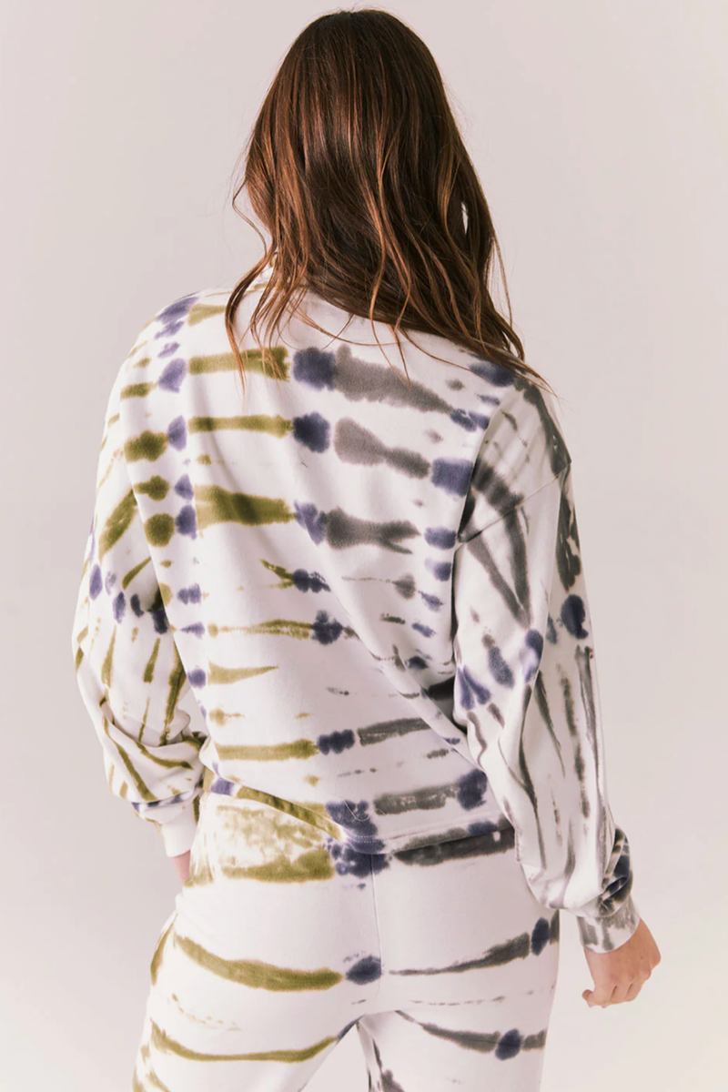 Chaser - Ithaca Half Zip in Autumn Tie Dye