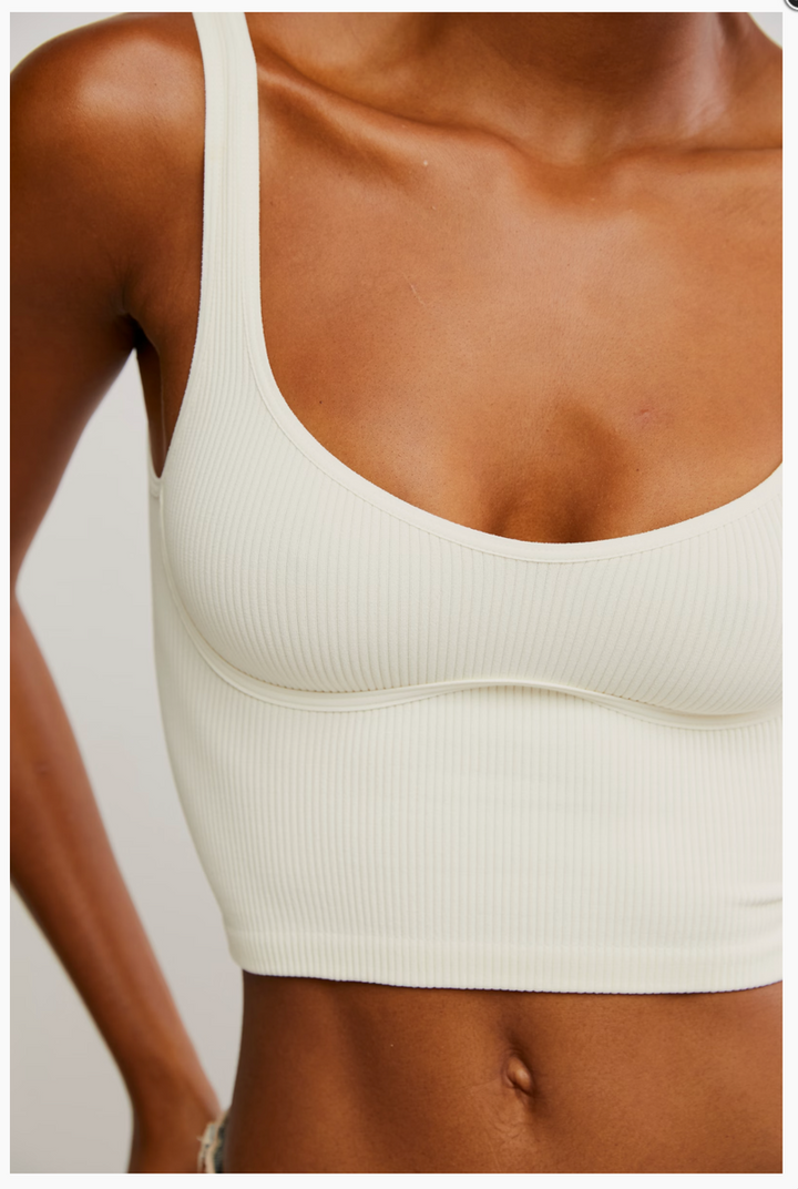Free People - Meg Seamless Crop Top in Ivory