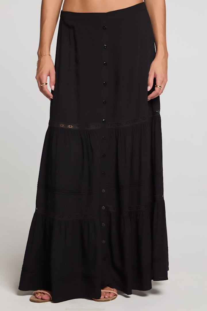 Saltwater LUXE - Jaycee Midi Skirt in Black