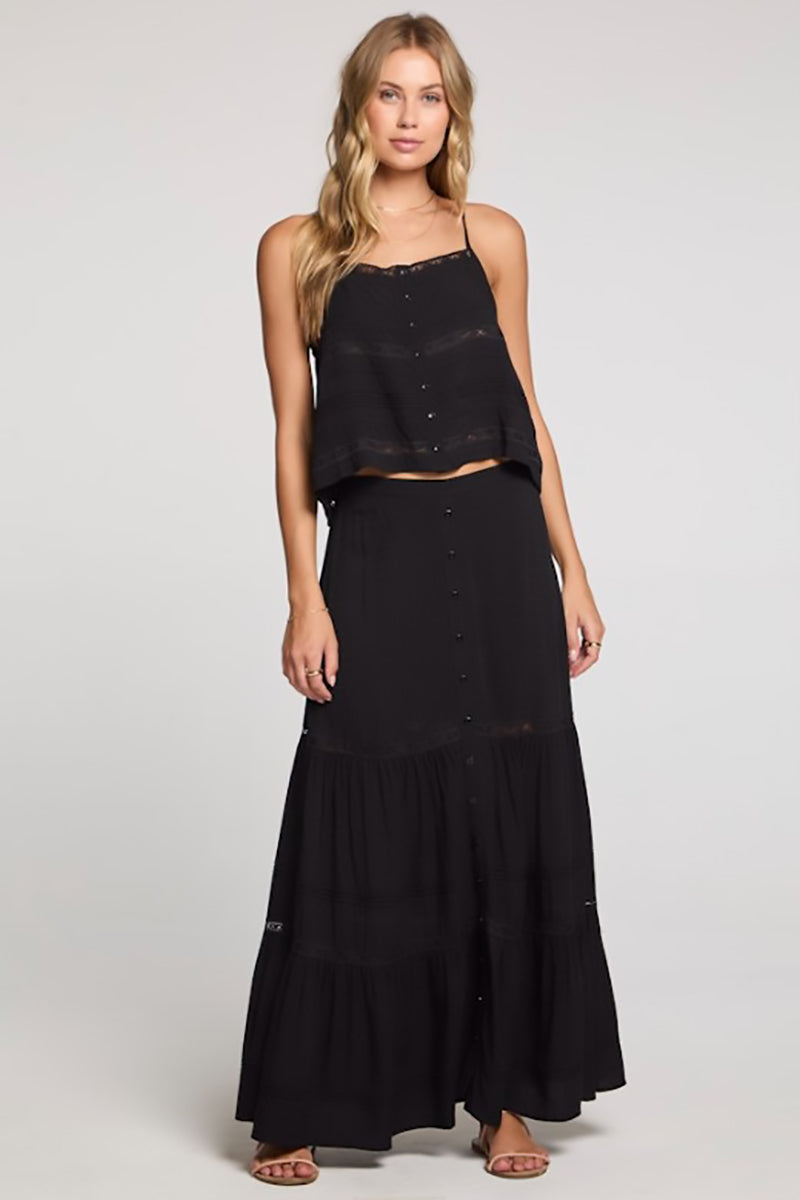 Saltwater LUXE - Jaycee Midi Skirt in Black