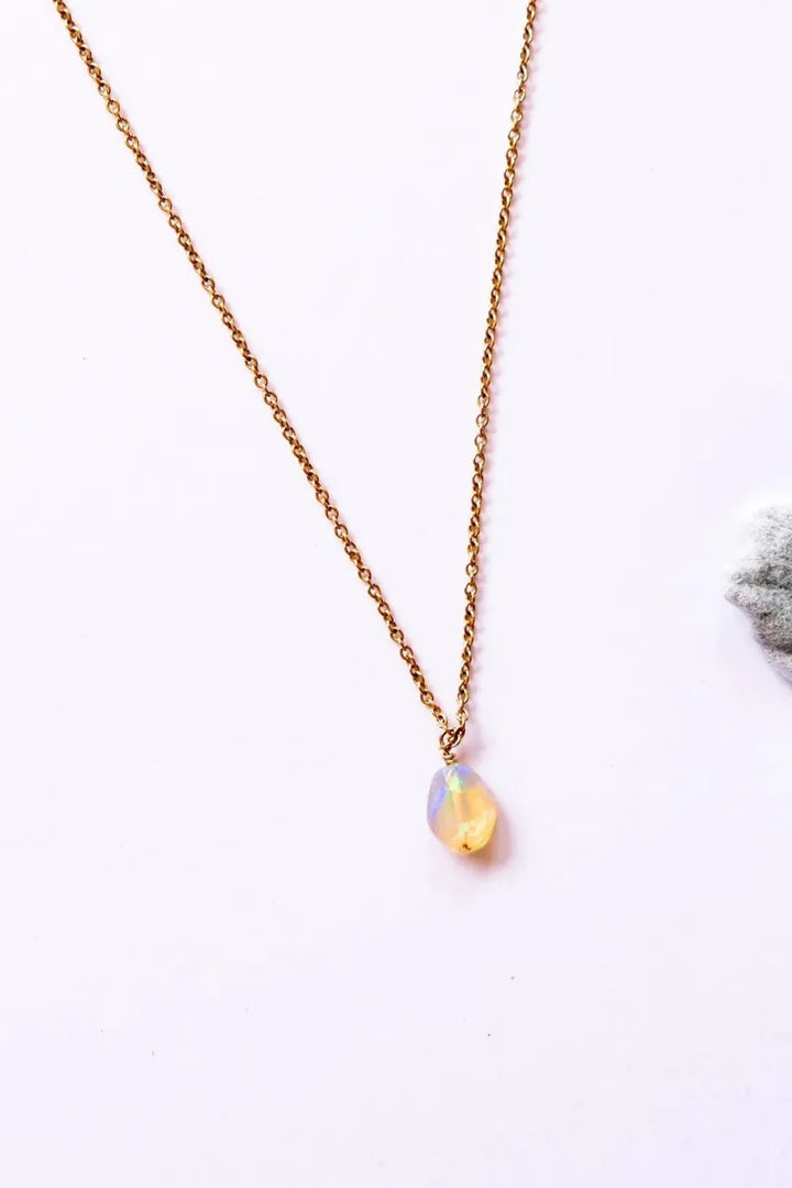 Tree Myriah - Raw Opal Necklace in 14k Gold Fill