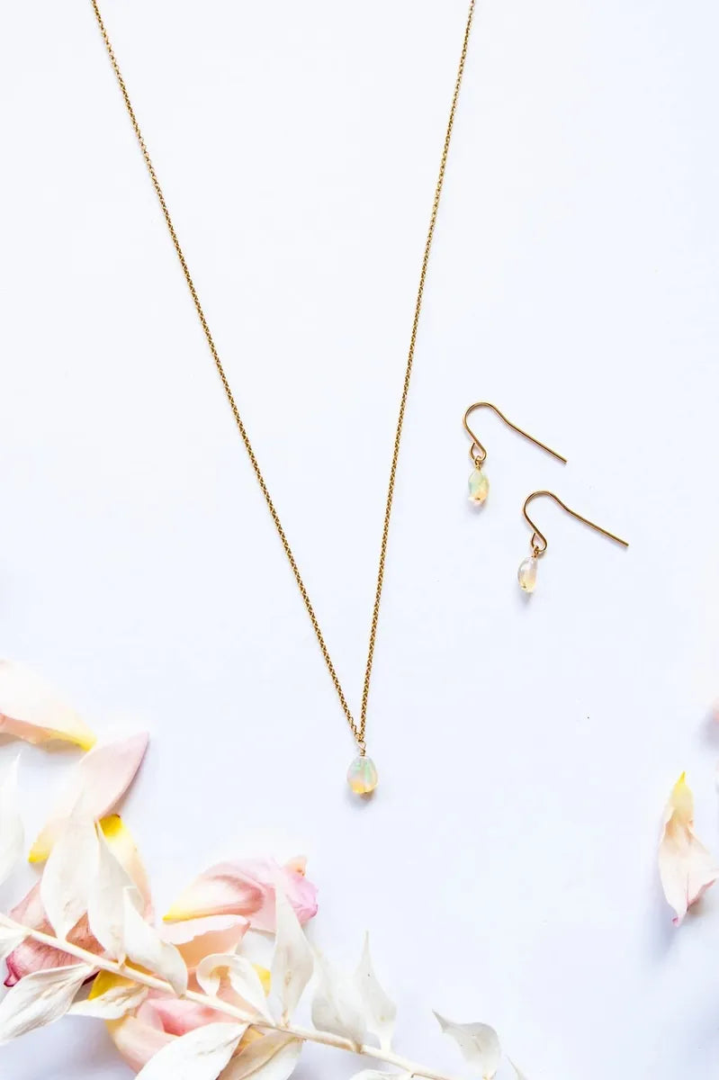 Tree Myriah - Raw Opal Necklace in 14k Gold Fill