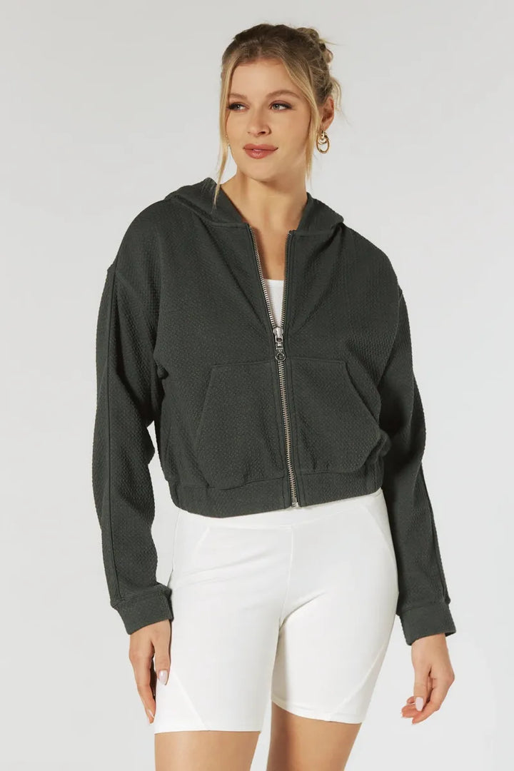 7DIAMONDS - Restoration Full-Zip Hoodie in Charcoal