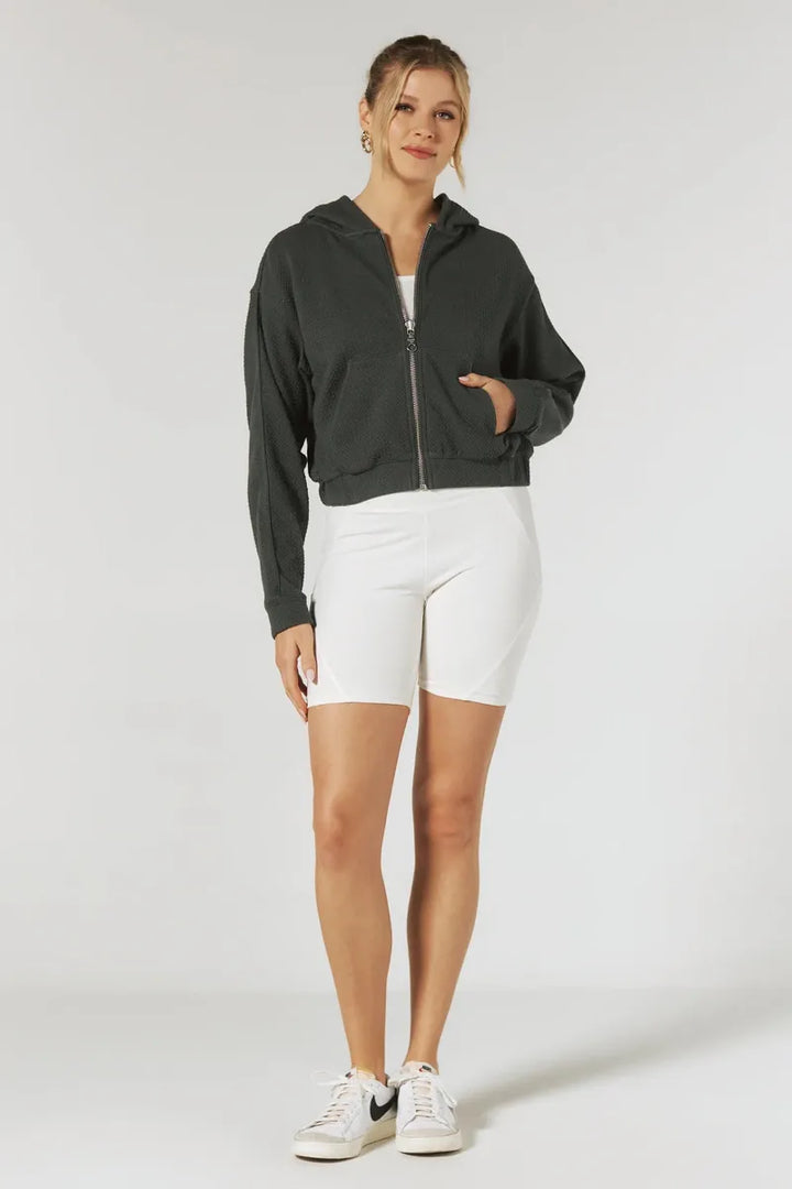 7DIAMONDS - Restoration Full-Zip Hoodie in Charcoal