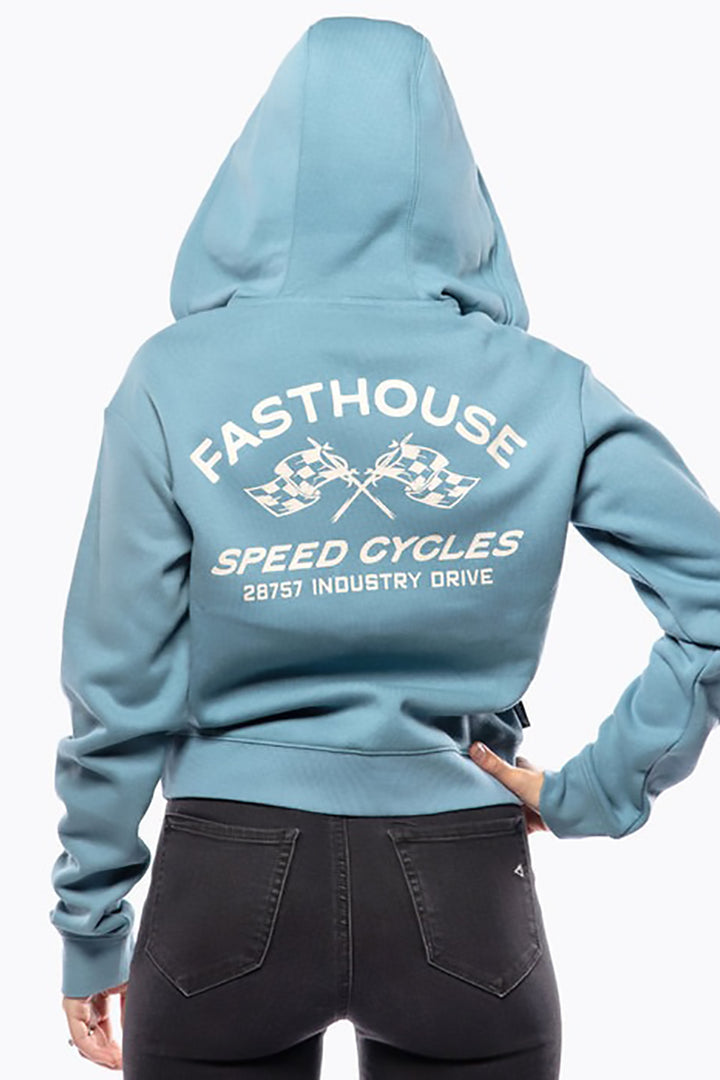 FASTHOUSE - Crown Women's Hooded Zip Up in Denim