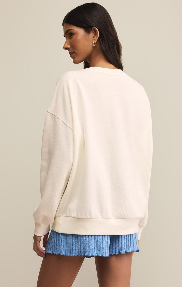 Z Supply - Mama Fleece Sweatshirt in White Shell