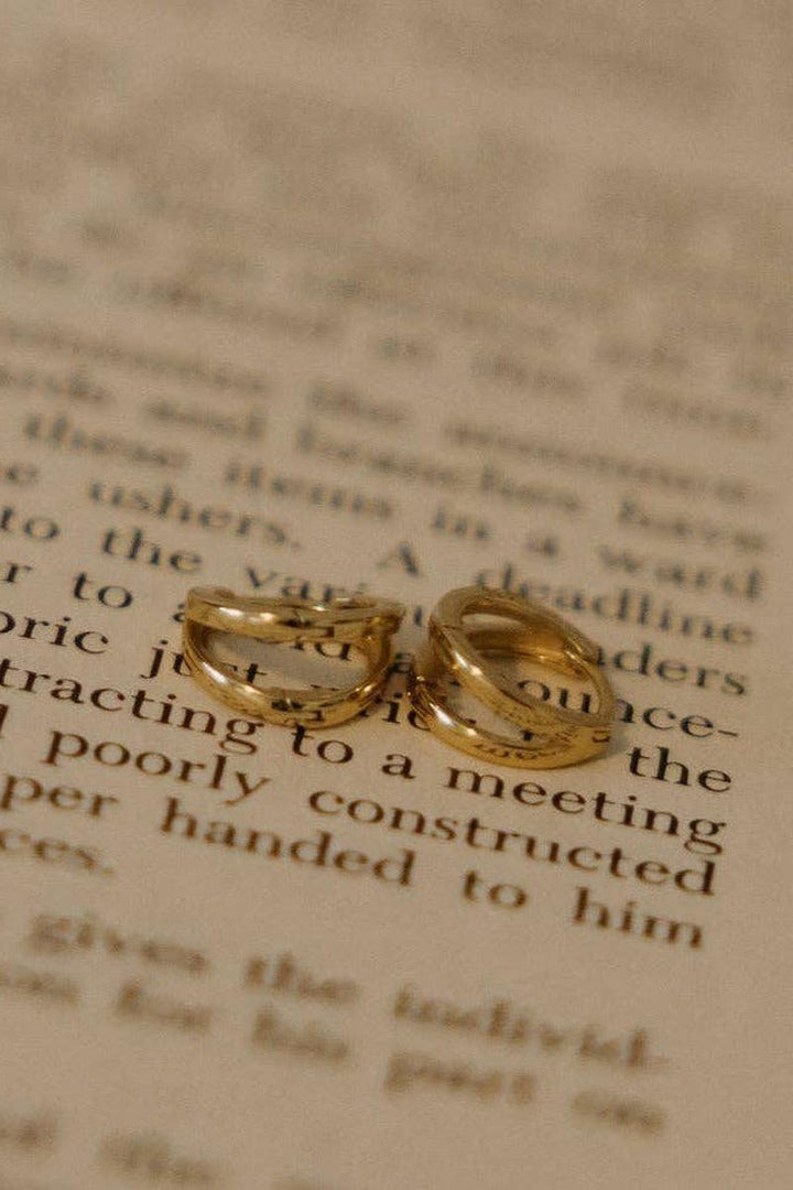 Mauve Jewlery Co. - Sadie Double Band Hoops in Gold