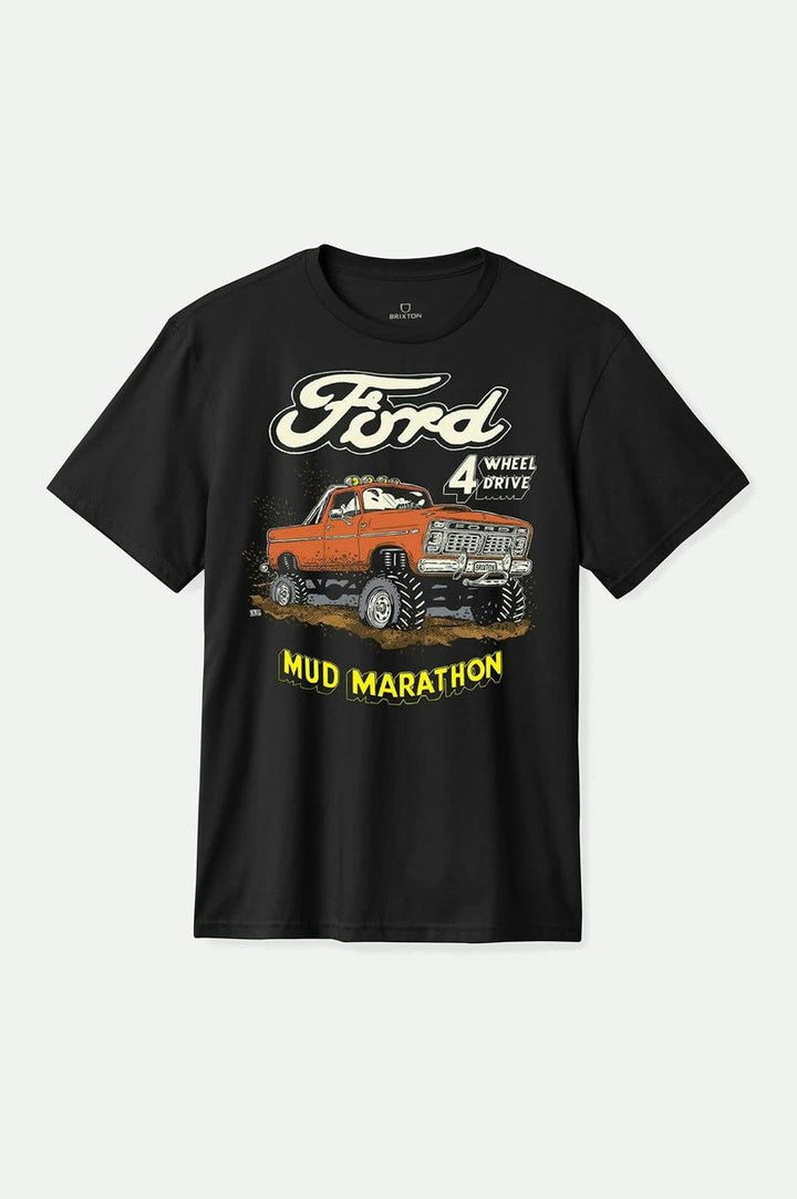 Brixton - Ford Mud Marathon Short Sleeve Standard T-Shirt in Burnt Rubber
