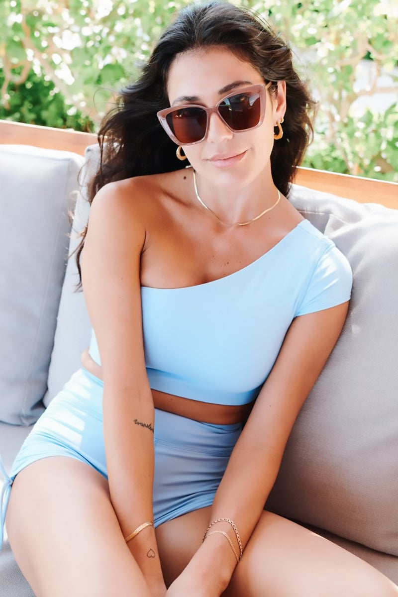 I-SEA - Aloha Fox with Dusty Rose Frame and Brown Polarized Lenses