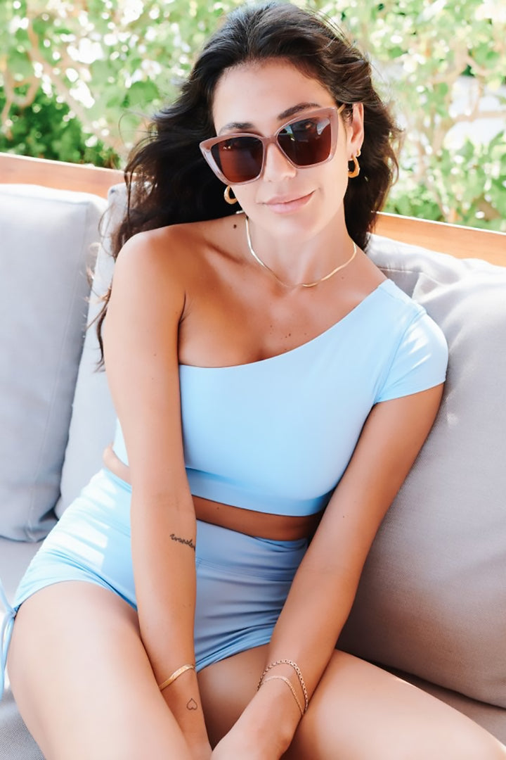 I-SEA - Aloha Fox with Dusty Rose Frame and Brown Polarized Lenses