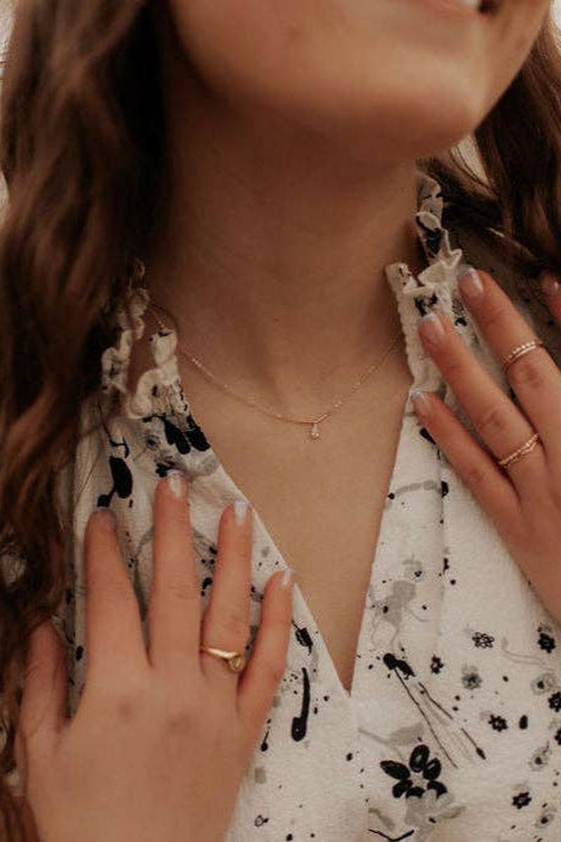 Mauve Jewlery Co. - Harper Diamond Teardrop Necklace in Gold