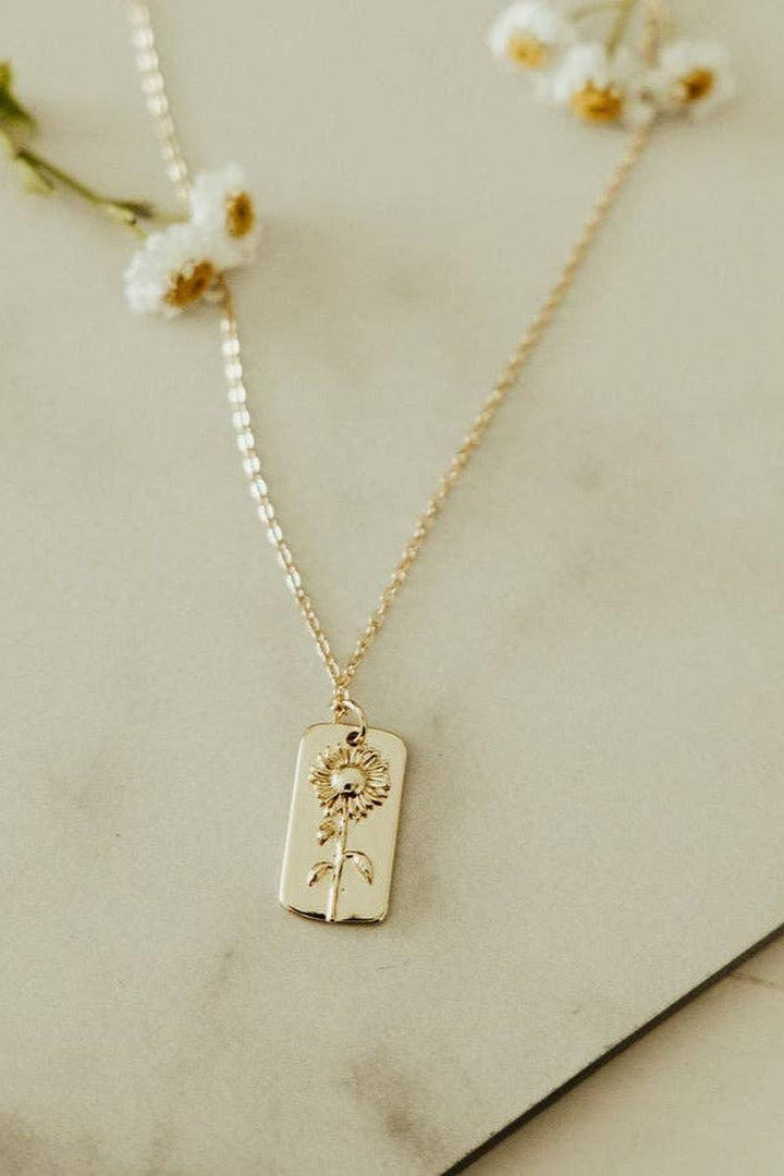 Mauve Jewlery Co. - Sunflower Necklace in Gold