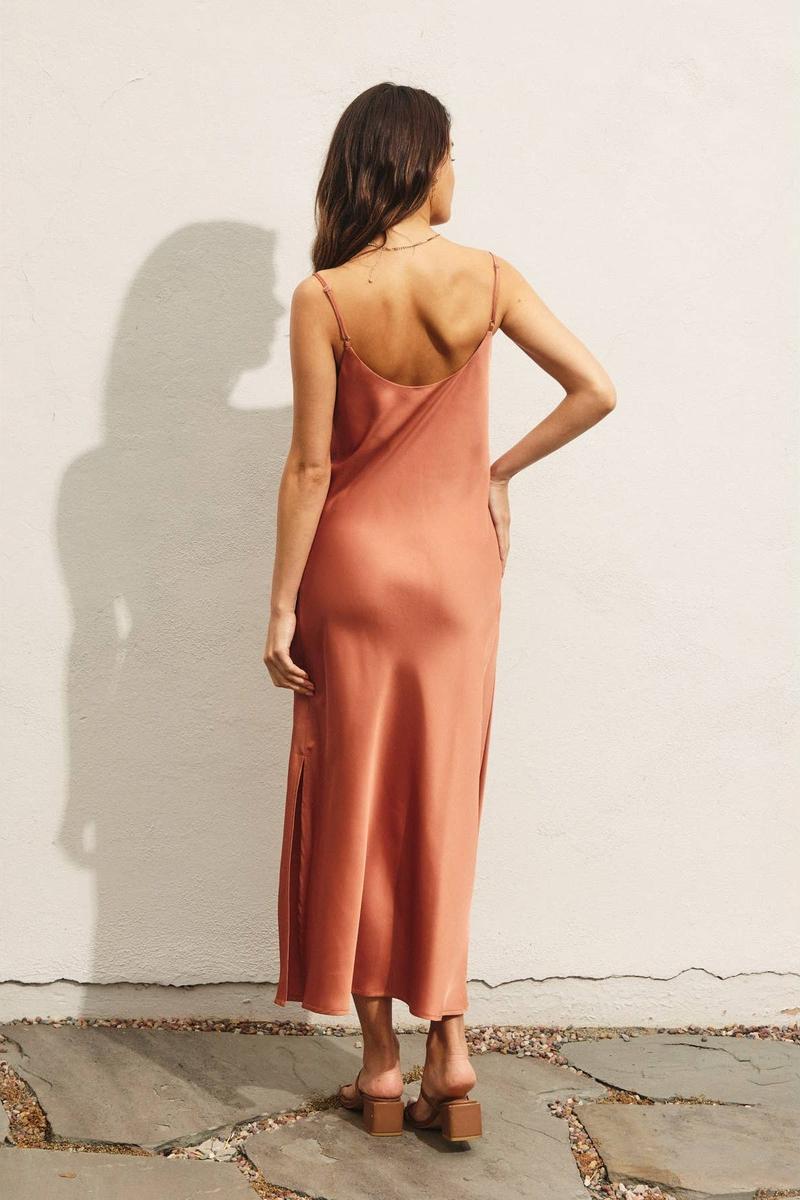 Dress Forum - Going Out Cowl Neck Slip Dress in Sienna Rose