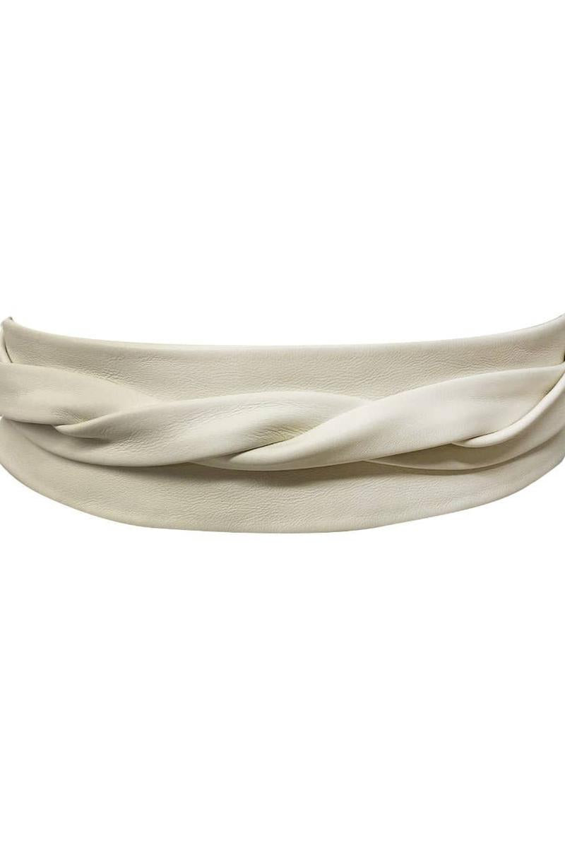 ADA Collection Belts - Wrap Belt in Bone/Winter White