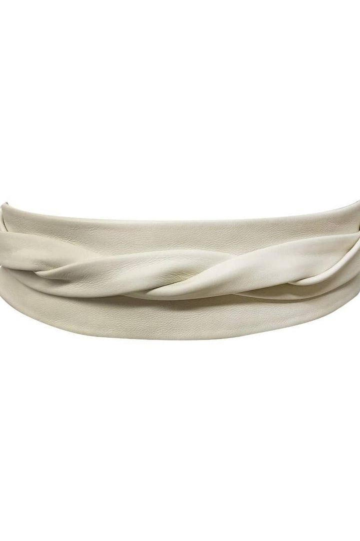 ADA Collection Belts - Wrap Belt in Bone/Winter White