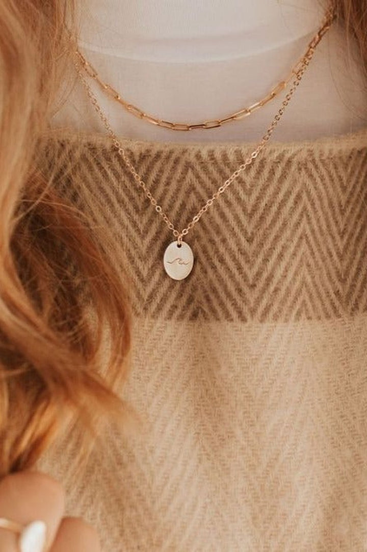 Mauve Jewelry Co. - Madeline Gold Filled Paperclip Necklace in Gold - 18in
