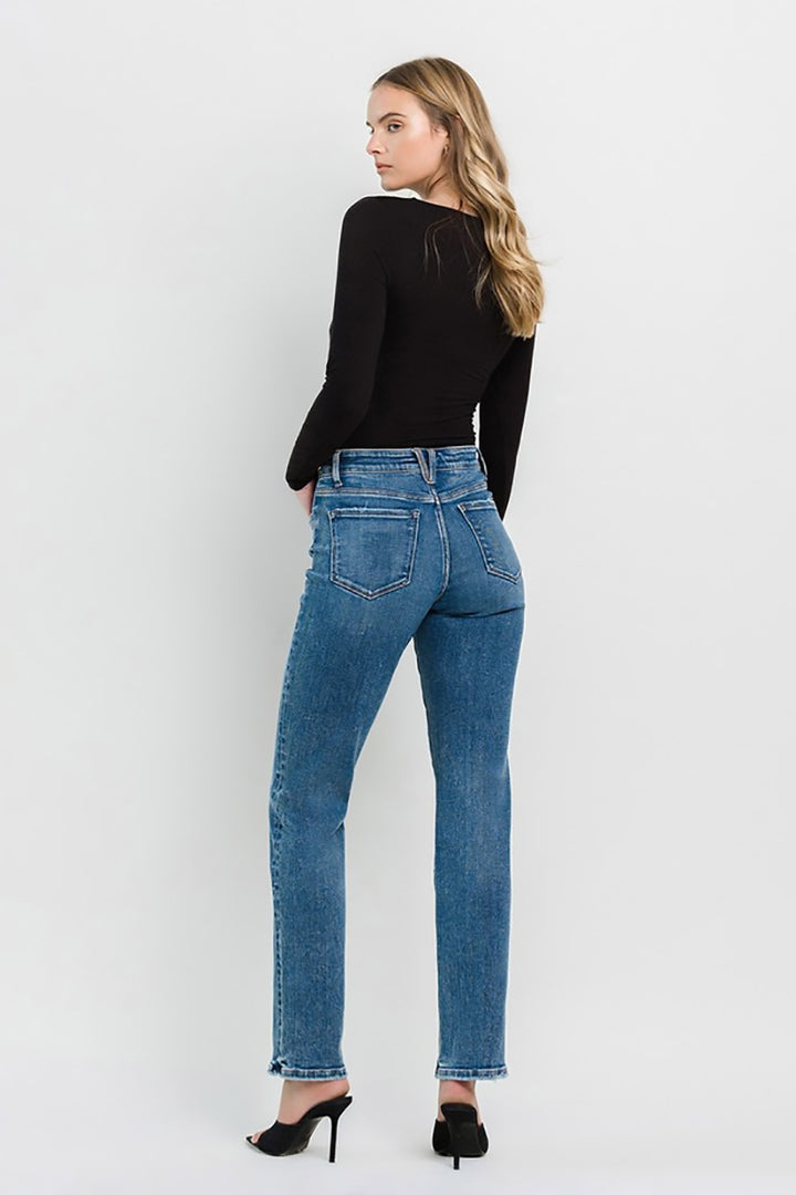 VERVET by Flying Monkey - High Rise Straight Jeans in Illuminate