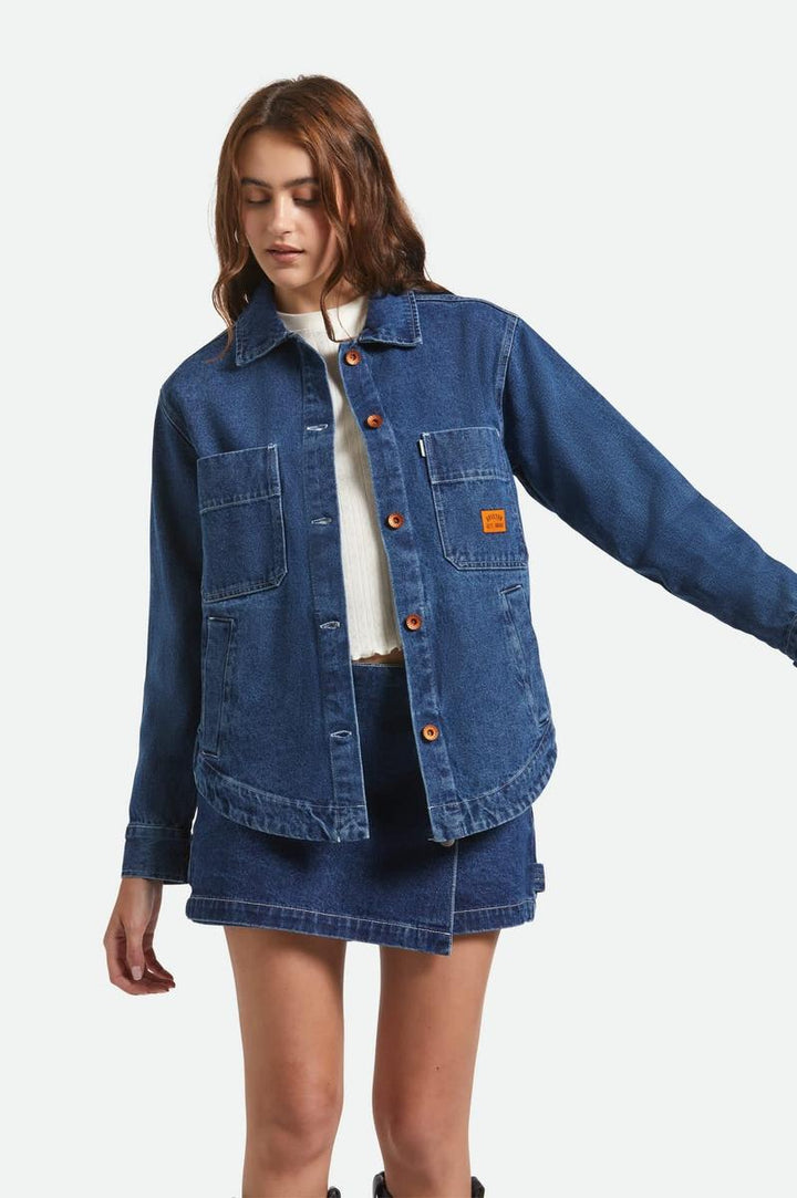 Brixton - Durham Shirt Jacket in Rinse Denim
