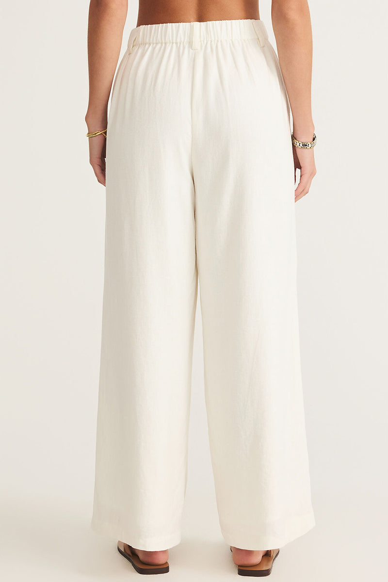 Z Supply - Topanga Linen Pant in White