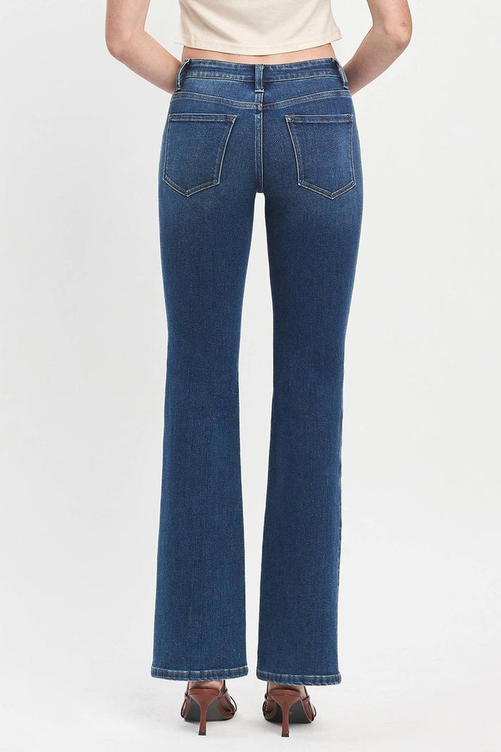 VERVET by Flying Monkey - Mid Rise Relaxed Bootcut Jeans in Revere