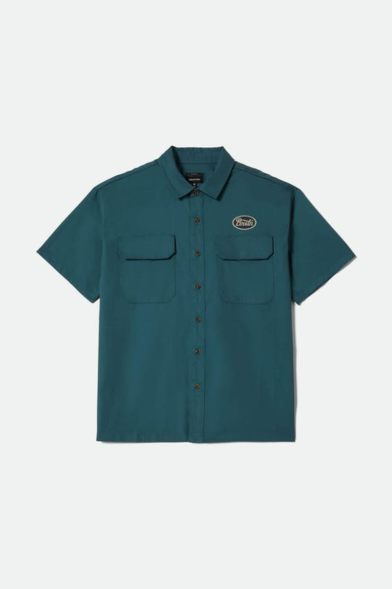 Brixton - Mechanics CRU Short Sleeve Shirt in Night Sage