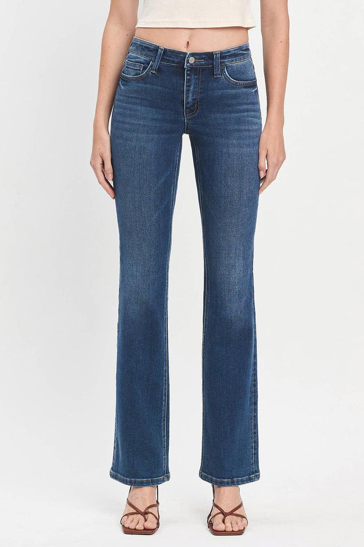 VERVET by Flying Monkey - Mid Rise Relaxed Bootcut Jeans in Revere