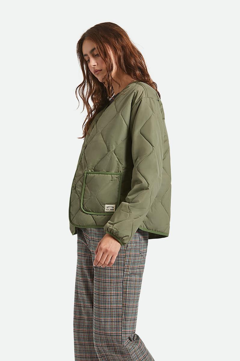 Brixton - Delilah Quilted Jacket in Olive Surplus