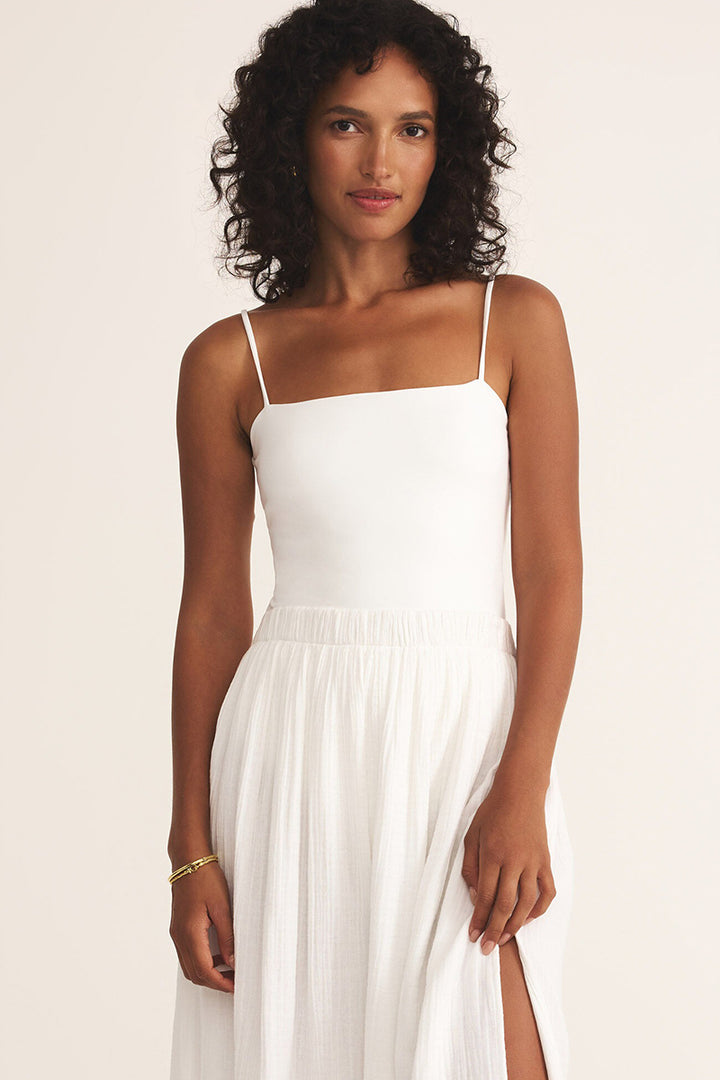 Z Supply - Lane Luxe Smooth Bodysuit in White