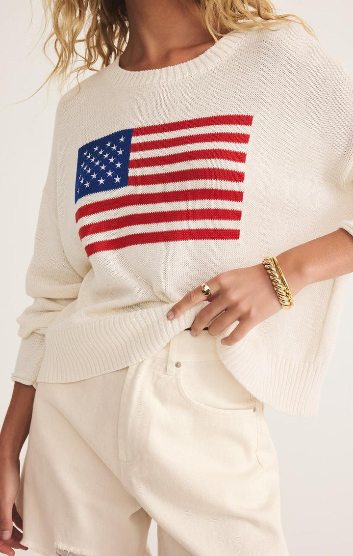 Z Supply - Sienna Flag Sweater in Sea Salt