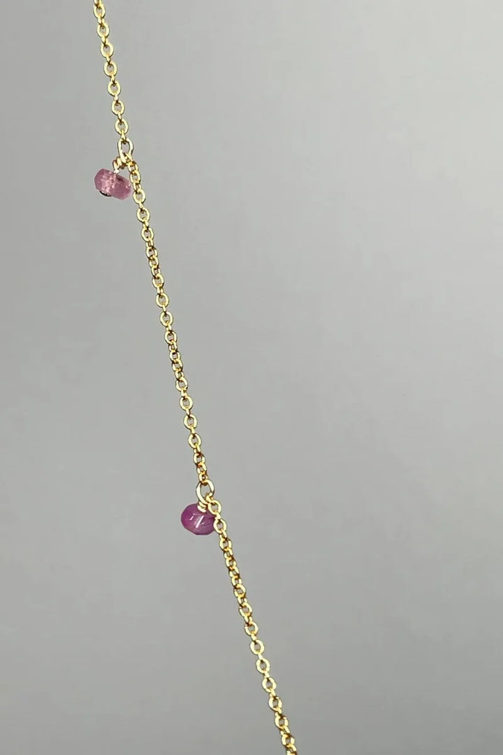 Tree Myriah - Lucy Shaker Necklace with Ombre Rubies