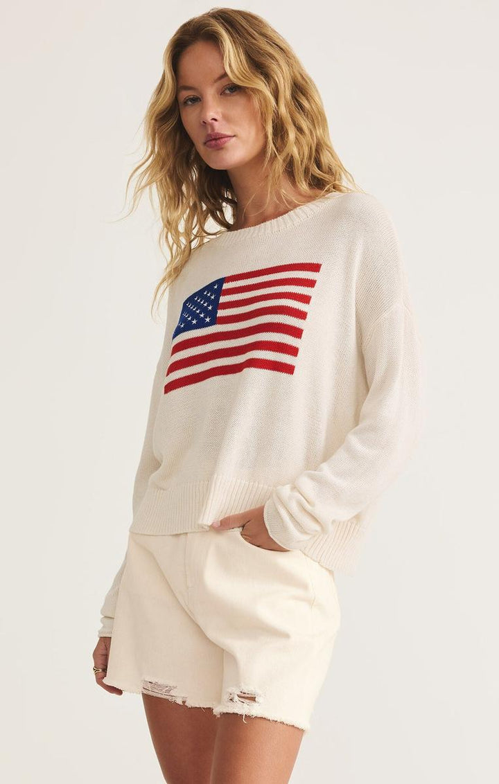 Z Supply - Sienna Flag Sweater in Sea Salt