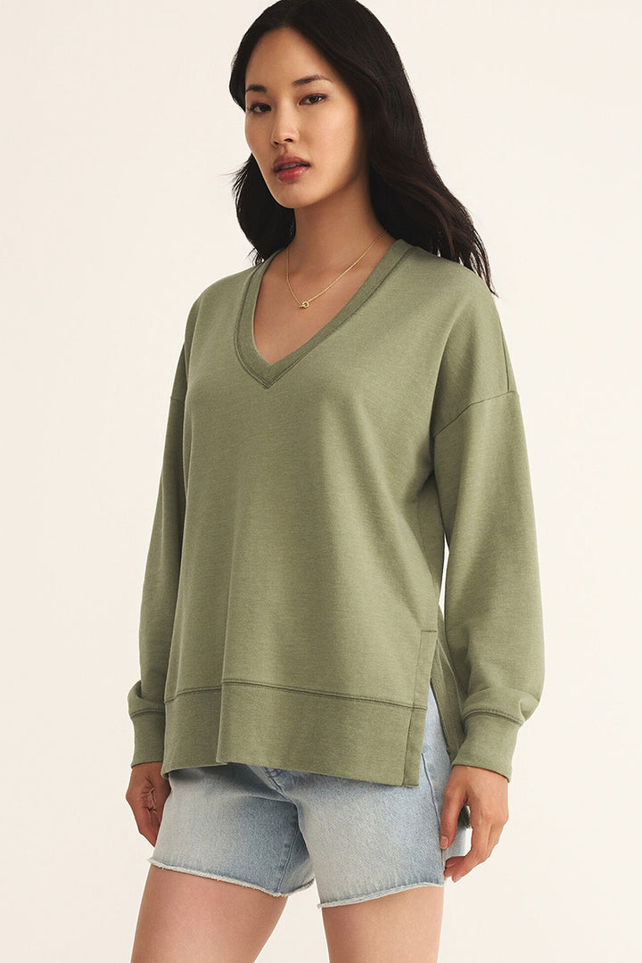 Z Supply - Modern V-Neck Weekender in Avocado