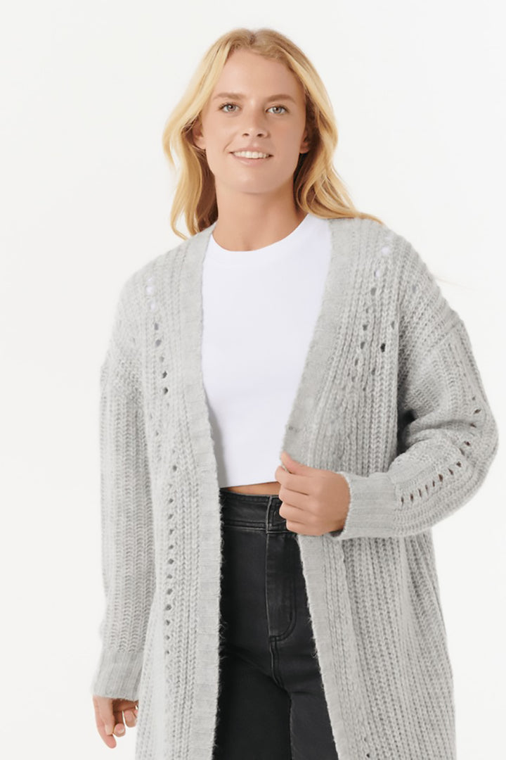 Rip Curl - Oceanic Duster Cardigan in Light Grey Heather