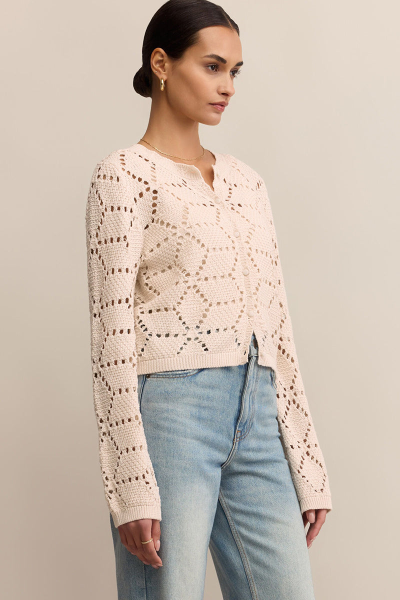 Z Supply - Rosalyn Sweater Cardigan in Crystal