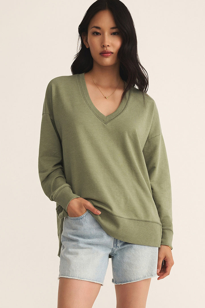 Z Supply - Modern V-Neck Weekender in Avocado