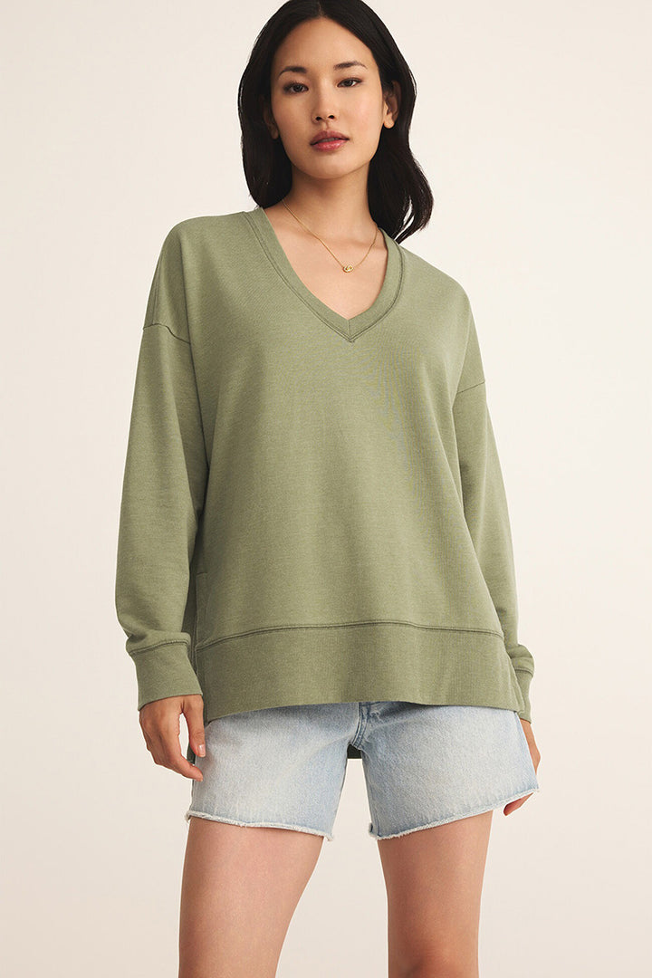 Z Supply - Modern V-Neck Weekender in Avocado