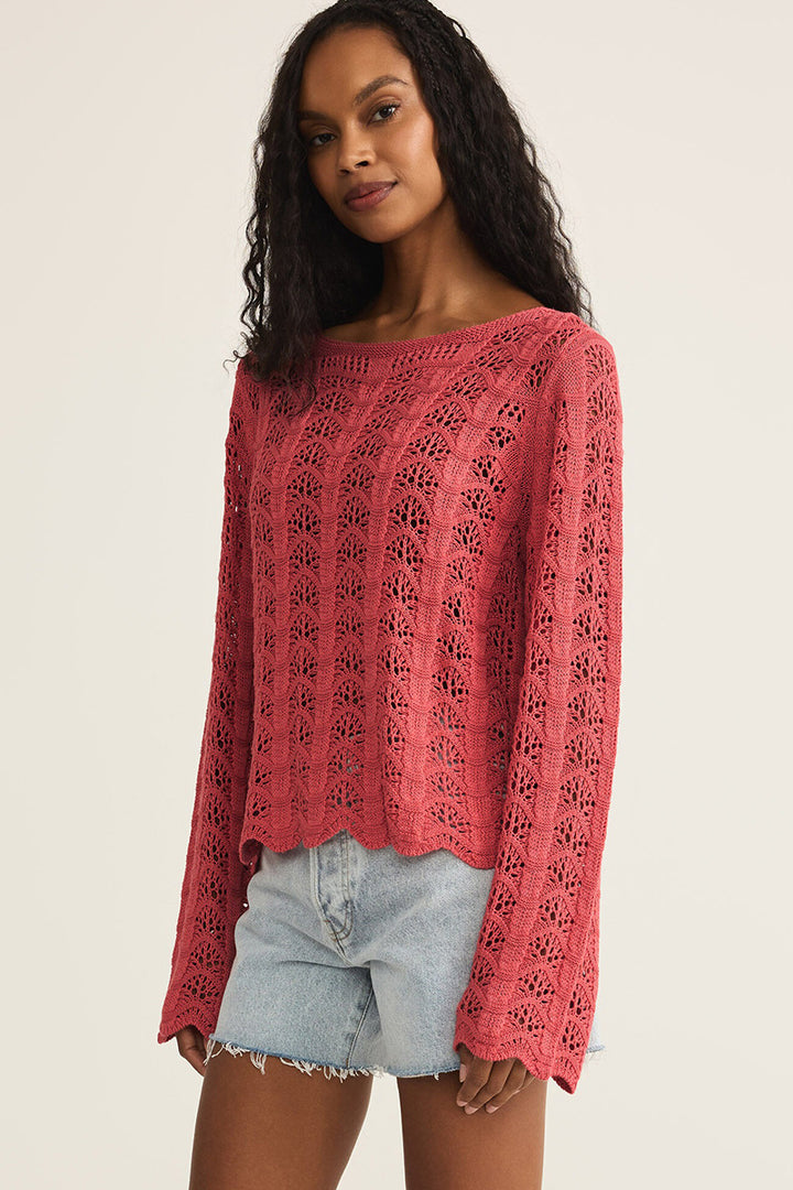 Z Supply - Azura Crochet Top in Persimmon